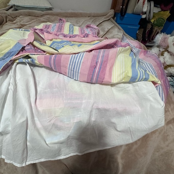 NWT Lane Bryant Smocked Multicolor Striped Maxi Dress 14/16 - Picture 6 of 9